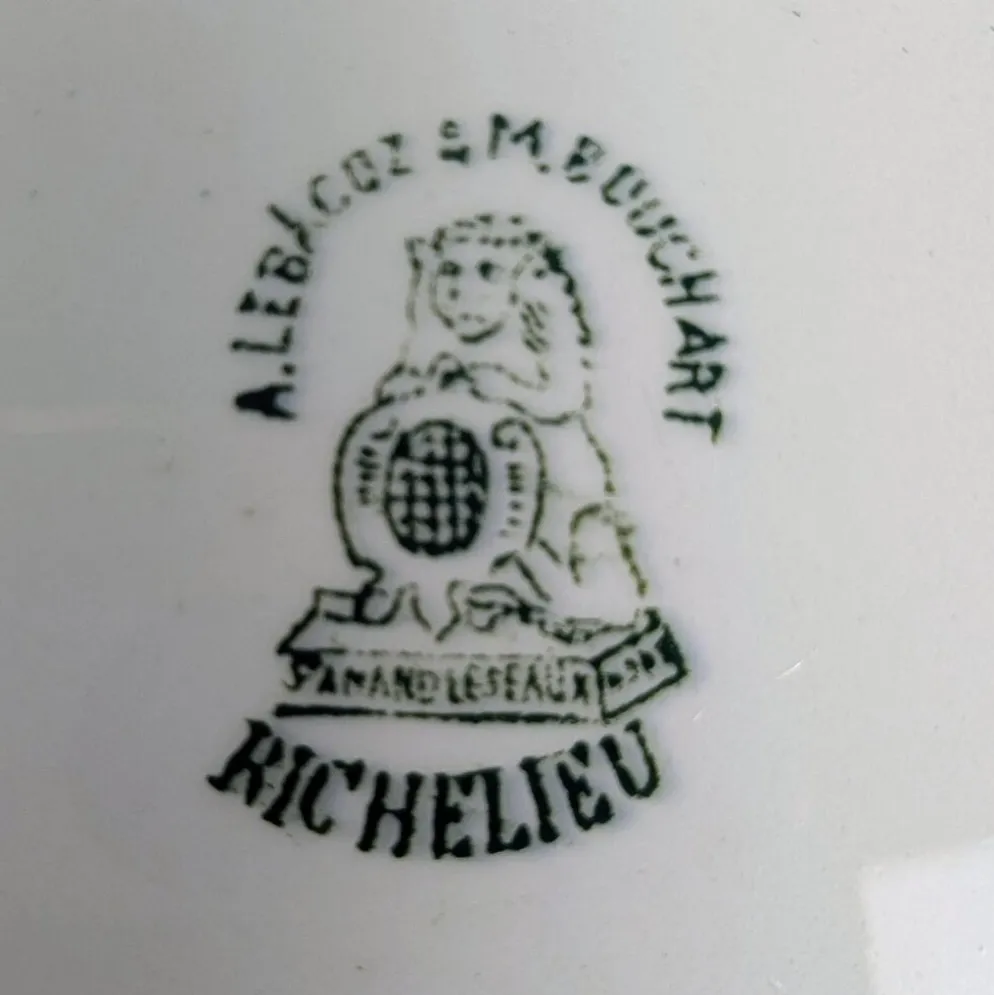 6 assiettes creuses Richelieu - Saint-Amand