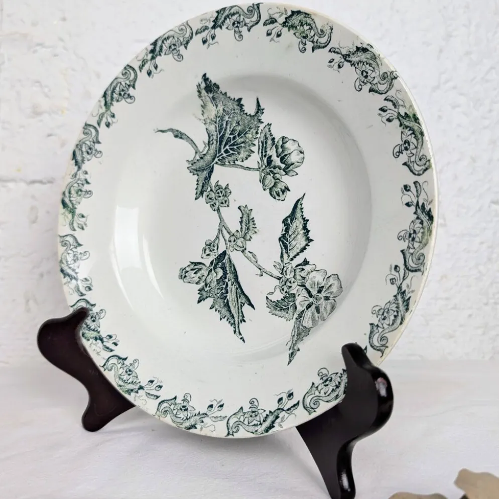 6 assiettes creuses Richelieu - Saint-Amand