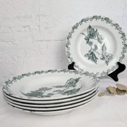 6 assiettes creuses Richelieu - Saint-Amand