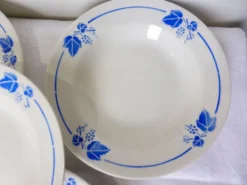 5 assiettes creuses Roselys modèle vigne 211251
