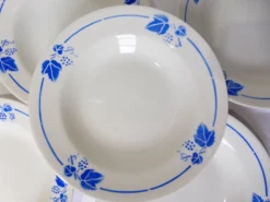 5 assiettes creuses Roselys modèle vigne 211251