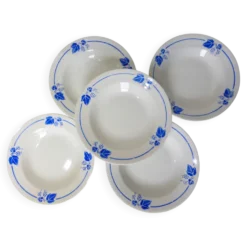 5 assiettes creuses Roselys modèle vigne 211251
