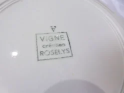 5 assiettes creuses Roselys modèle vigne 211251