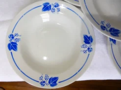 5 assiettes creuses Roselys modèle vigne 211251