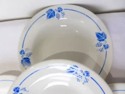 4 assiettes creuses Roselys modèle Vigne 211248