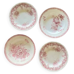 Assiettes creuses roses