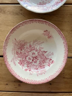 Assiettes creuses roses