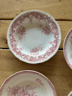 Assiettes creuses roses