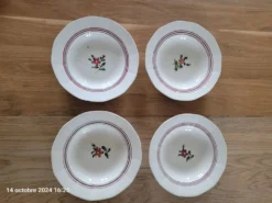 4 assiettes creuses Sarreguemines