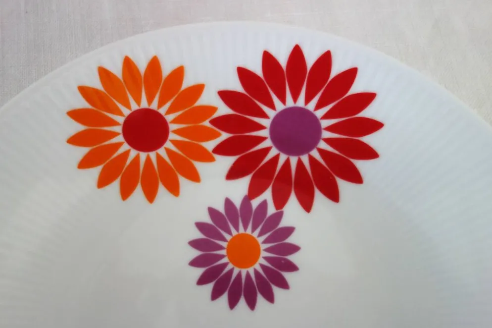 8 Assiettes Creuses Seltmann Weiden West Germany 70's