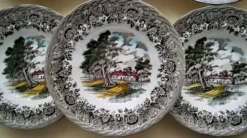 6 Assiettes creuses Staffordshire Modèle Country Style