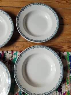 4 assiettes creuses St Anonyme Moulin des Loups