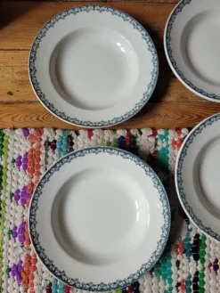 4 assiettes creuses St Anonyme Moulin des Loups