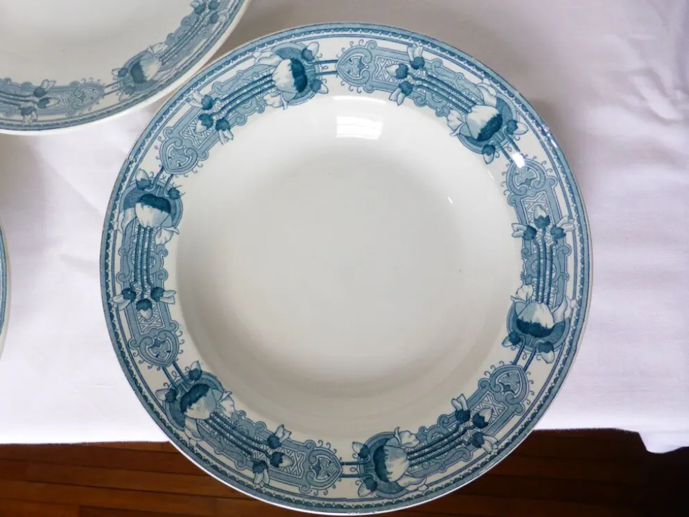 3 assiettes creuses vintage CM&C modèle Massena 220624