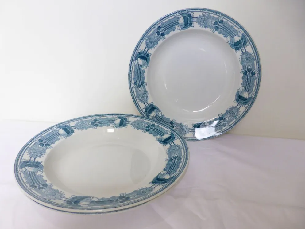 3 assiettes creuses vintage CM&C modèle Massena 220624