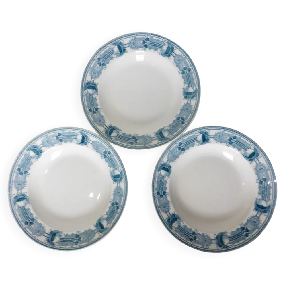 3 assiettes creuses vintage CM&C modèle Massena 220624