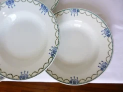 4 assiettes creuses vintage de St Amand 220631
