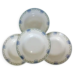 4 assiettes creuses vintage de St Amand 220631