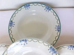 4 assiettes creuses vintage de St Amand 220631