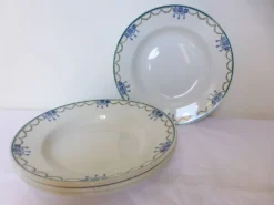 4 assiettes creuses vintage de St Amand 220631