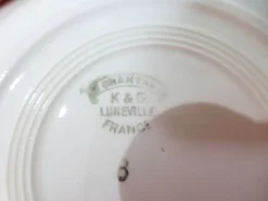 4 assiettes creuses vintage de K&G Luneville modèle Chantal 220516