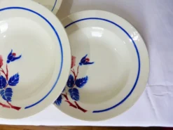 4 assiettes creuses vintage de K&G Luneville modèle Chantal 220516