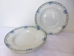 4 assiettes creuses vintage de St Amand 220643