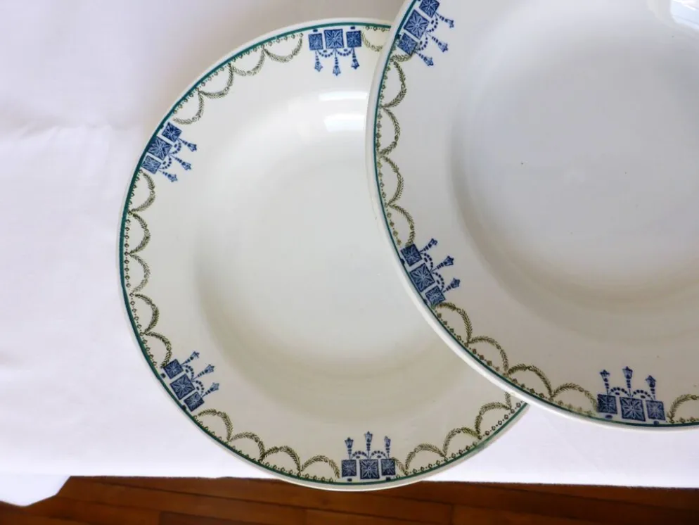 4 assiettes creuses vintage de St Amand 220643