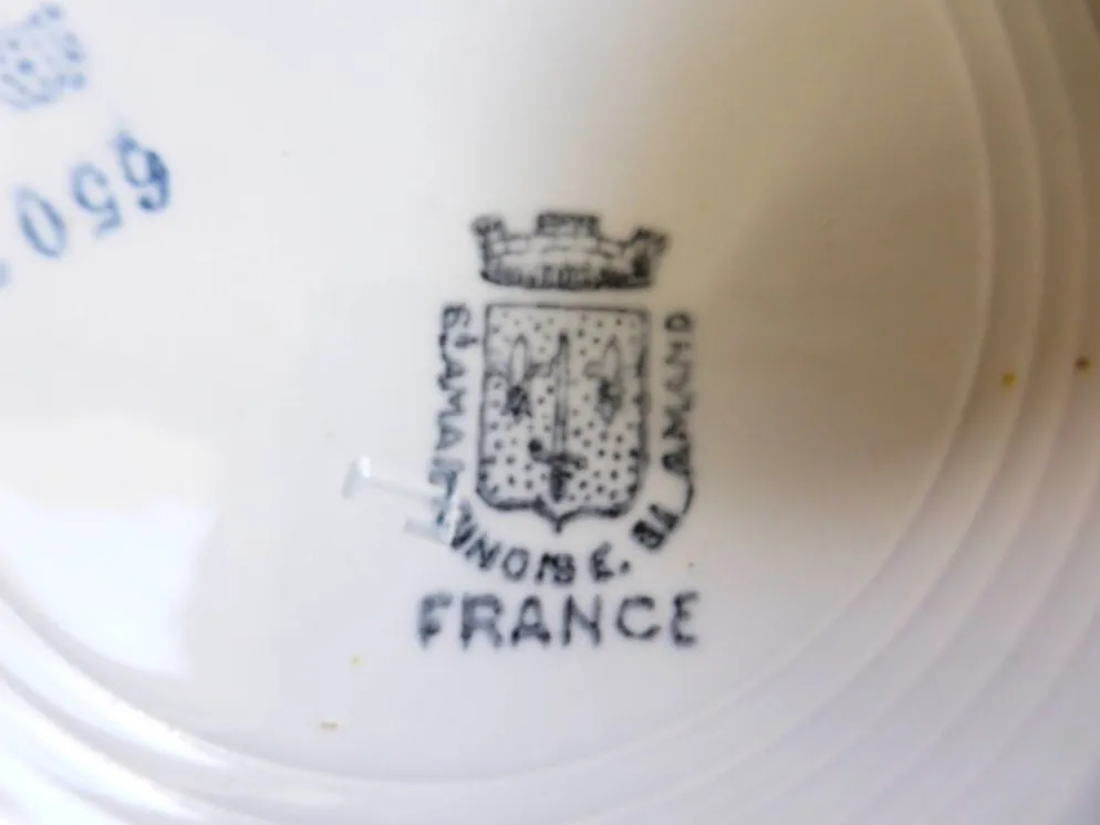 4 assiettes creuses vintage de St Amand 220643