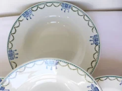 4 assiettes creuses vintage de St Amand 220643