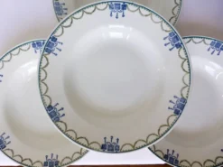 4 assiettes creuses vintage de St Amand 220643