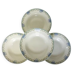 4 assiettes creuses vintage de St Amand 220628