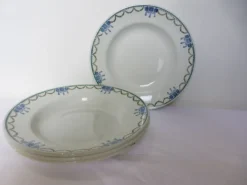 4 assiettes creuses vintage de St Amand 220628