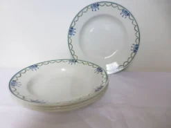 4 assiettes creuses vintage de St Amand 220625