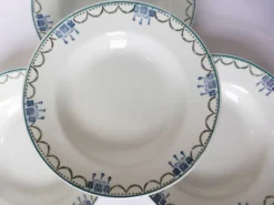 4 assiettes creuses vintage de St Amand 220625