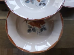 4 assiettes creuses vintage de Digoin Sarreguemines 200894