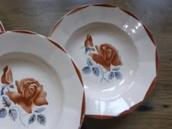 4 assiettes creuses vintage de Digoin Sarreguemines 200894