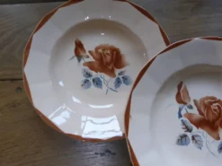 4 assiettes creuses vintage de Digoin Sarreguemines 200894