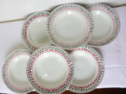 6 assiettes creuses vintage de Céranord St Amand 220505