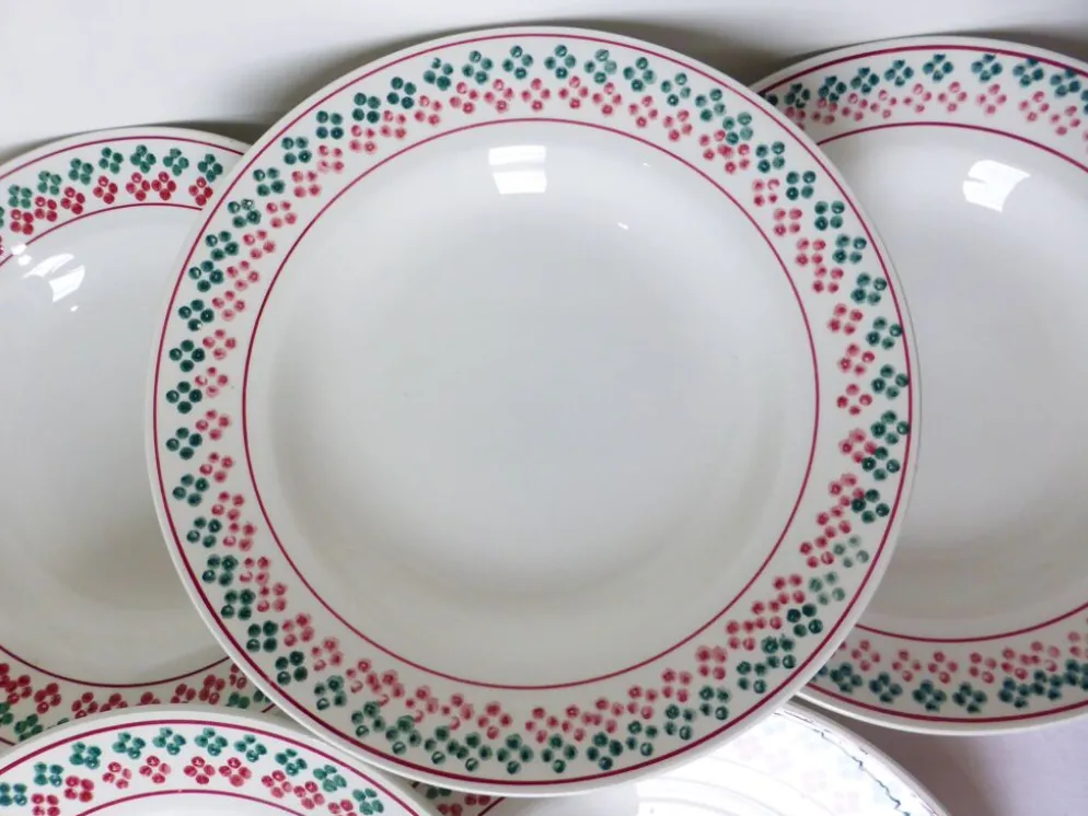 6 assiettes creuses vintage de Céranord St Amand 220505