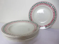 6 assiettes creuses vintage de Céranord St Amand 220505