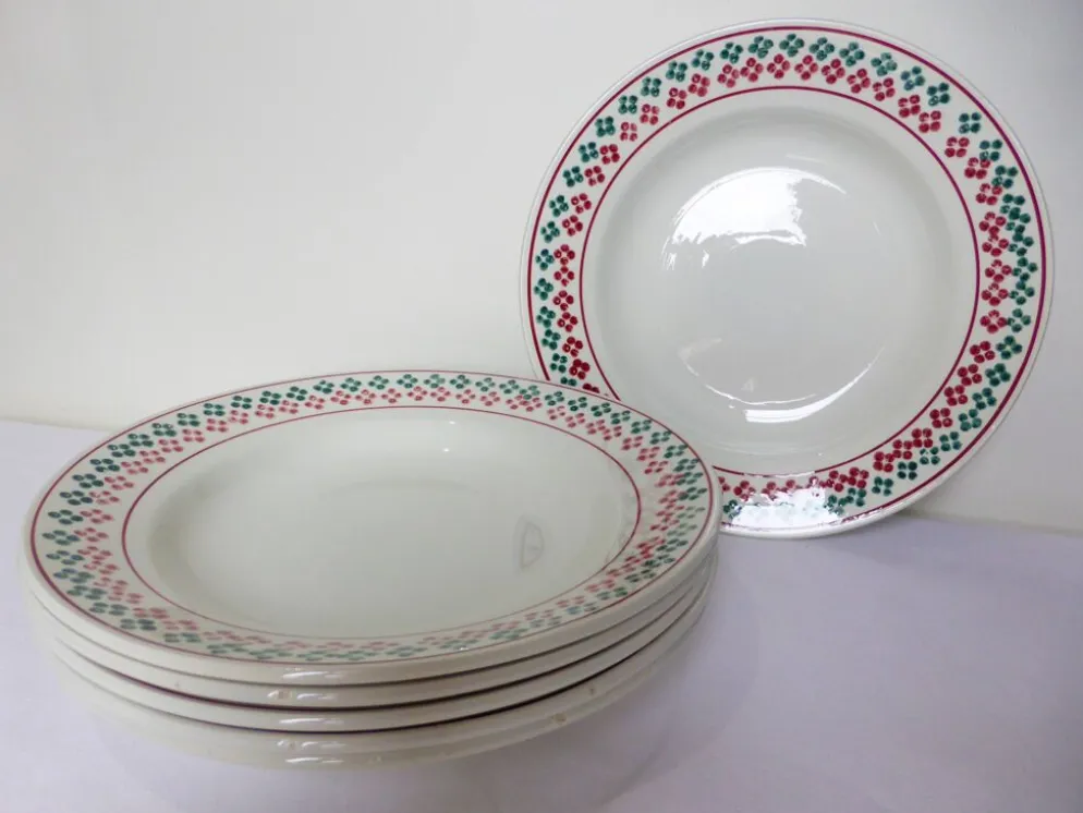 6 assiettes creuses vintage de Céranord St Amand 220505
