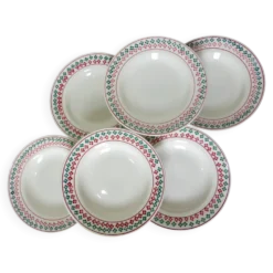 6 assiettes creuses vintage de Céranord St Amand 220505
