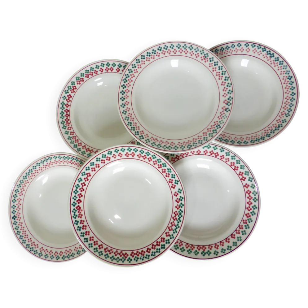 6 assiettes creuses vintage de Céranord St Amand 220505