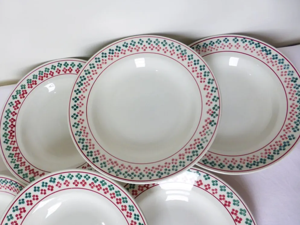 6 assiettes creuses vintage de Céranord St Amand 220505