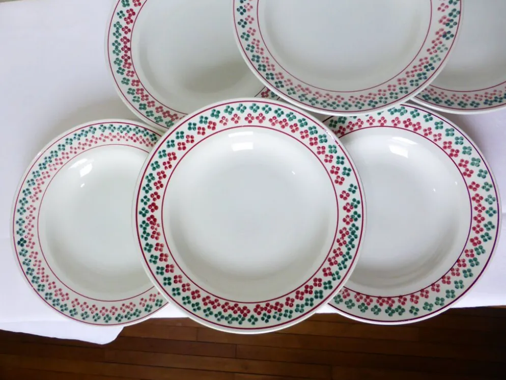 6 assiettes creuses vintage de Céranord St Amand 220505