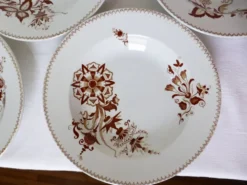 4 assiettes creuses vintage de Sarreguemines modèle Danois 210429