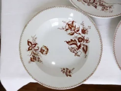 4 assiettes creuses vintage de Sarreguemines modèle Danois 210429