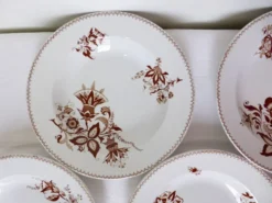 4 assiettes creuses vintage de Sarreguemines modèle Danois 210429