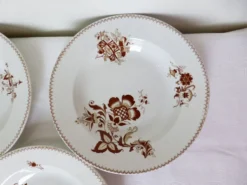 4 assiettes creuses vintage de Sarreguemines modèle Danois 210429